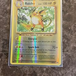 Raichu Pokémon Card Holographic Rare Thumbnail