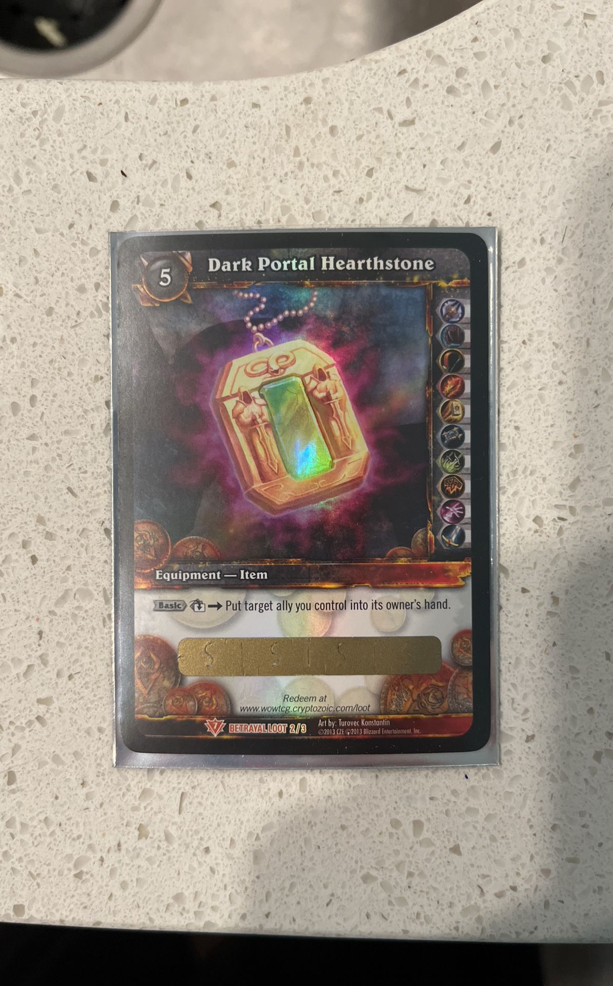 WoW TCG Loot Card Dark Portal Hearthstone