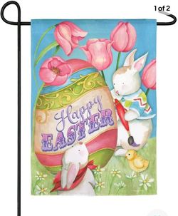 EASTER  DECORATIVE GARDEN FLAG  
