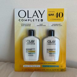 New Olay Complete SPF 40 Moisturizer 2 Pack (Exp 2027)