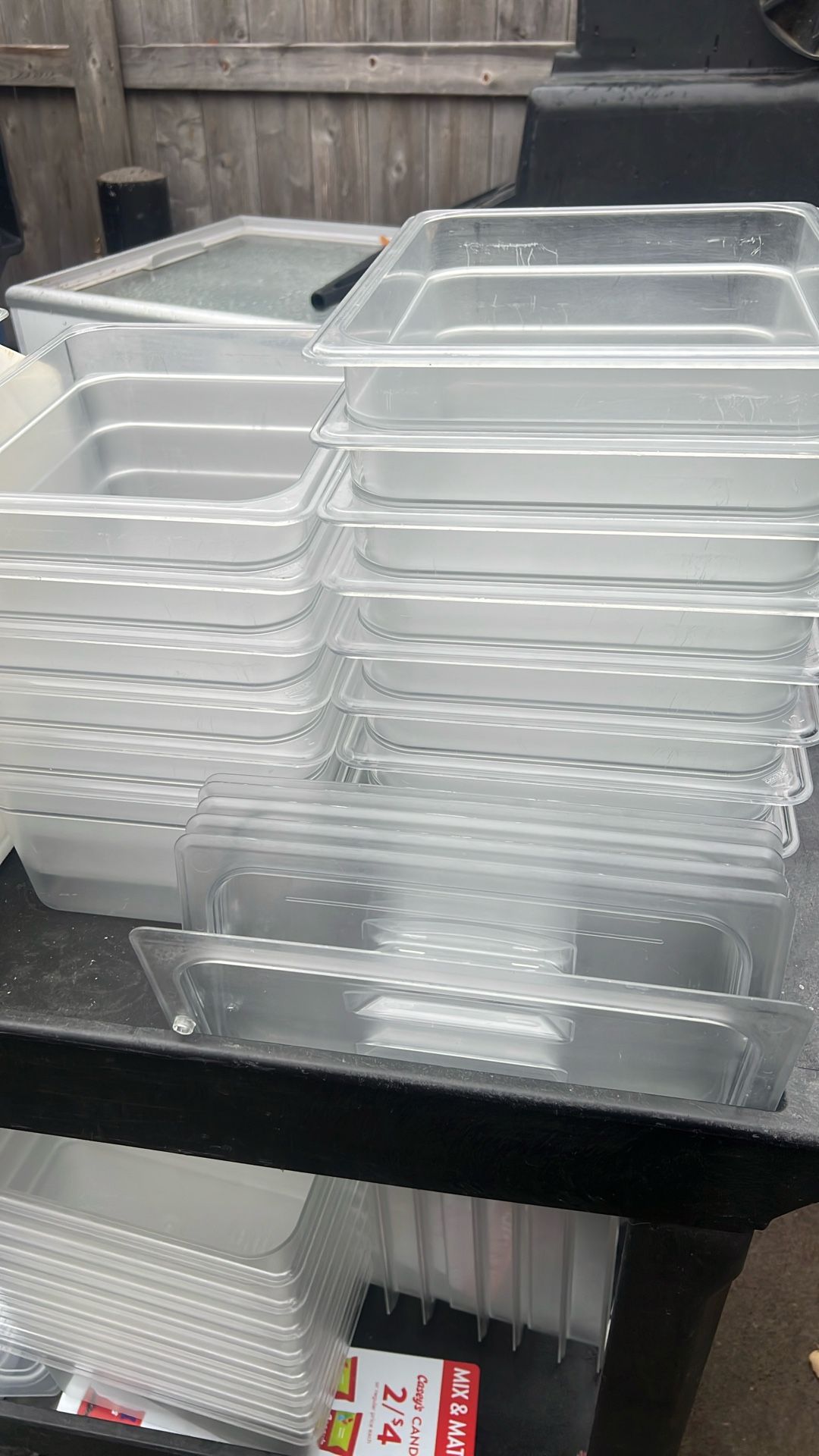 Large/medium Cambro’s Also Pizza Cutters