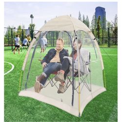 joramoy sport tent with removeable top cover, portable all weather sheleter with sealed floor, rainproof windproof clear bubble tent for wathching spo