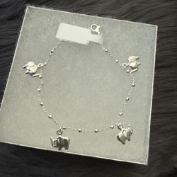 925 silver Elephant Charm Bracelet