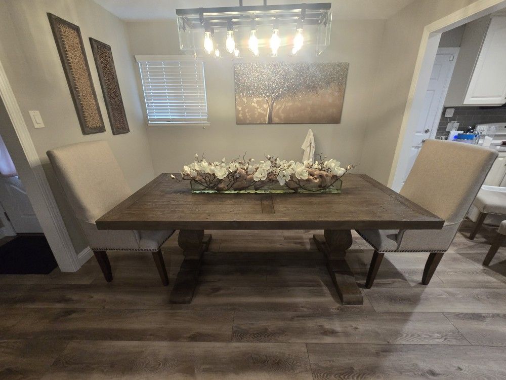Wooden dining table