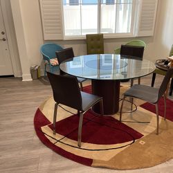 Glass Table With 4 Chairs - Price Reduced