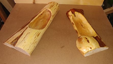 Handcarved hardwood vessel