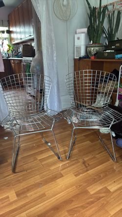 Mid century modern wire chairs