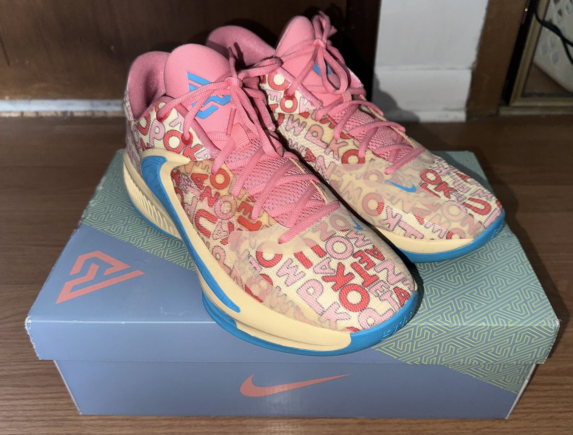Nike Zoom Freak 4’s - Letter Bros Vanilla Lightning - Size 11