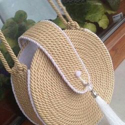 Burlap And Jute Handmade Purse