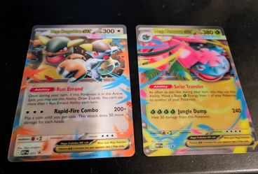 Mega Venusaur Ex & Mega Khangeskhan Ex JUMBO CARDS Lenticular