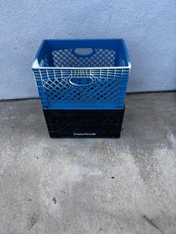 2 used plastic milk crates $7 each