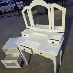 Vanity With Mirror And Night Stand