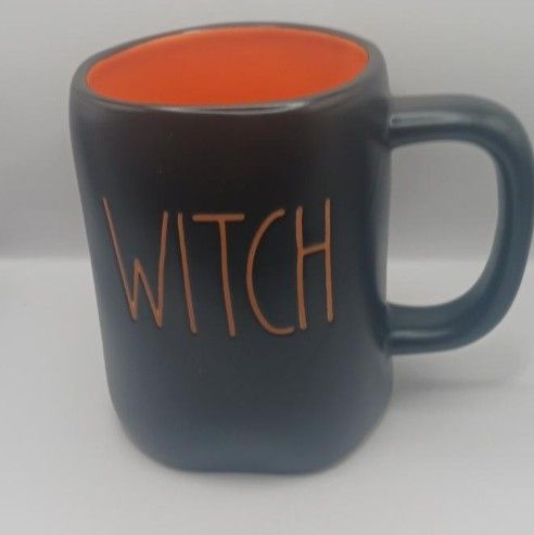 Rae Dunn Artisan Collection by Magenta "Witch" MugBlack/Orange Inside