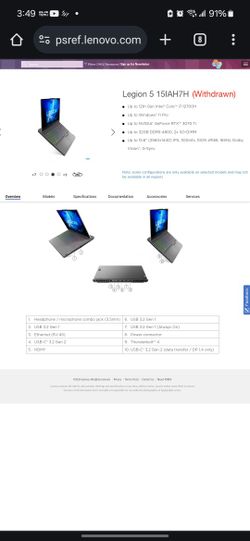 Laptop 16" 3070ti LENOVO 5