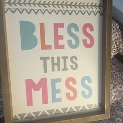 Bless This Mess Wall Art 