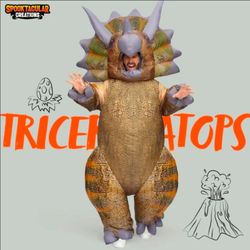 Inflatable Triceratops Costume