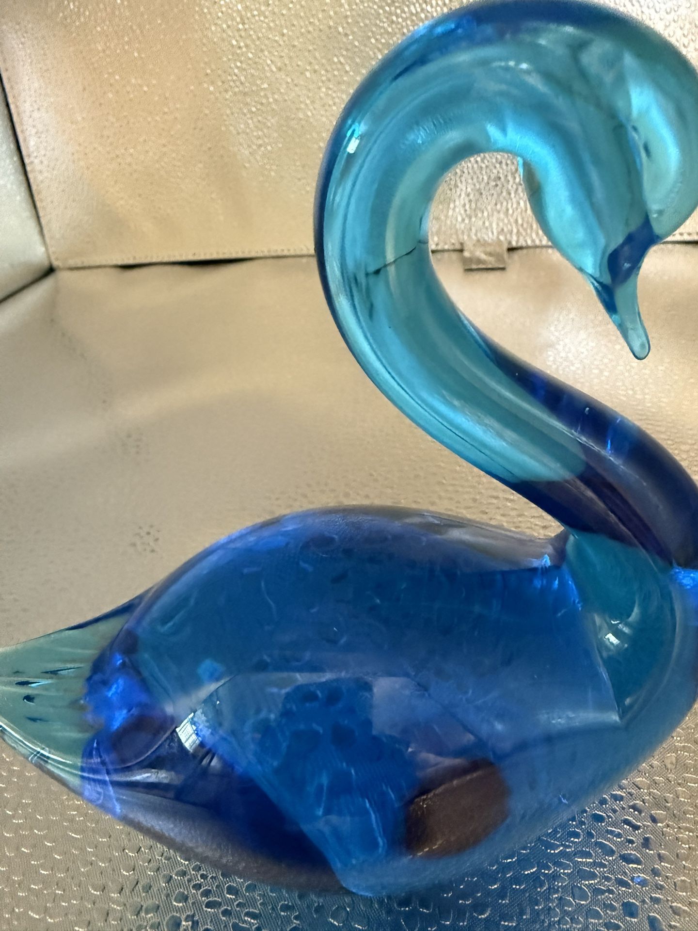 Beautiful Swan Made Of Glass