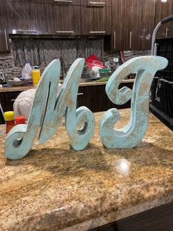 Letters M &J Decor 2 X $7