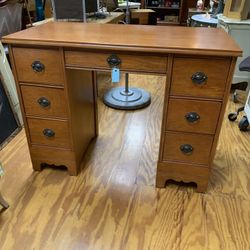 Vintage 7 Drawer Desk 