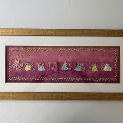 Disney Pin Collector: Limited Edition Princess frame Set - Princess Letters