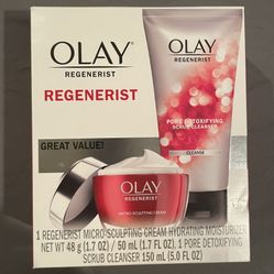 OLAY REGENERIST KIT Sculpting Cream + Exfoliating Pore Scrub Cleanser