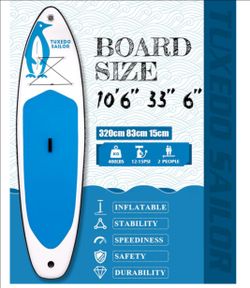 Tuxedo Sailor Inflatable Stand Up Paddle Board, New