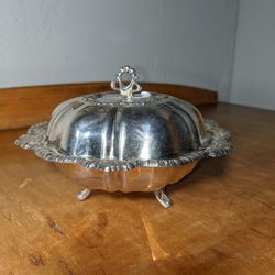 Silver Plate Vintage Serving Dish