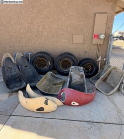 vw Baja sandrail parts lot