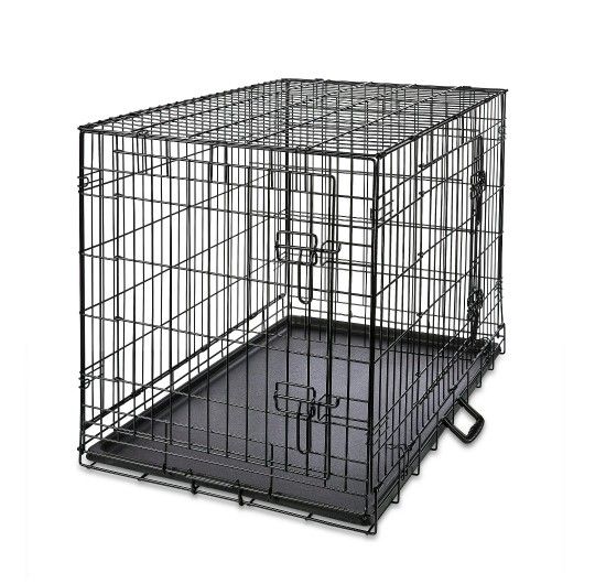 Metal Dog Crate Double Door That Folds Up New