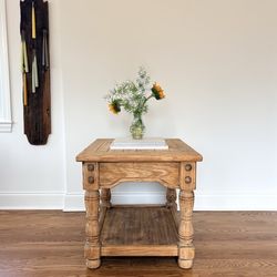 Small Vintage Pine Coffee Table / Side Table