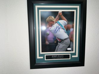 Authentic Signed John Daly photo 16x13
