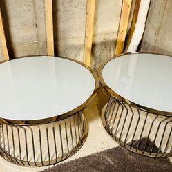Frosted Glass Table (set of 2)