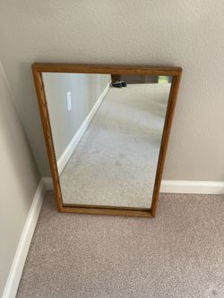 Wood Framed Rectangular Mirror