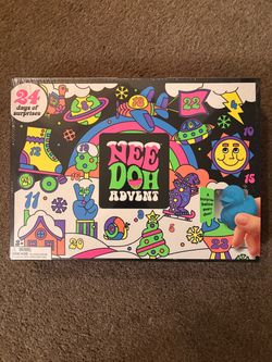 NeeDoh 24-Day Christmas Advent Calendar Multicolor Toy-Filled Holiday Theme