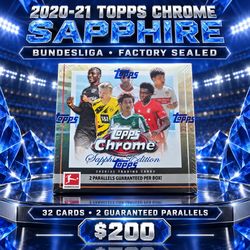 2020-21 Topps Chrome Sapphire Bundesliga Box – Sealed