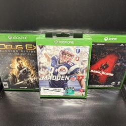 Madden NFL 17, Dues Ex, Back 4 Blood,  Microsoft Xbox One (new/sealed) Ship Fast