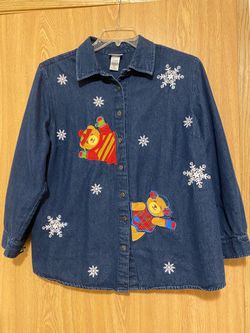 Christmas  denim  jacket.