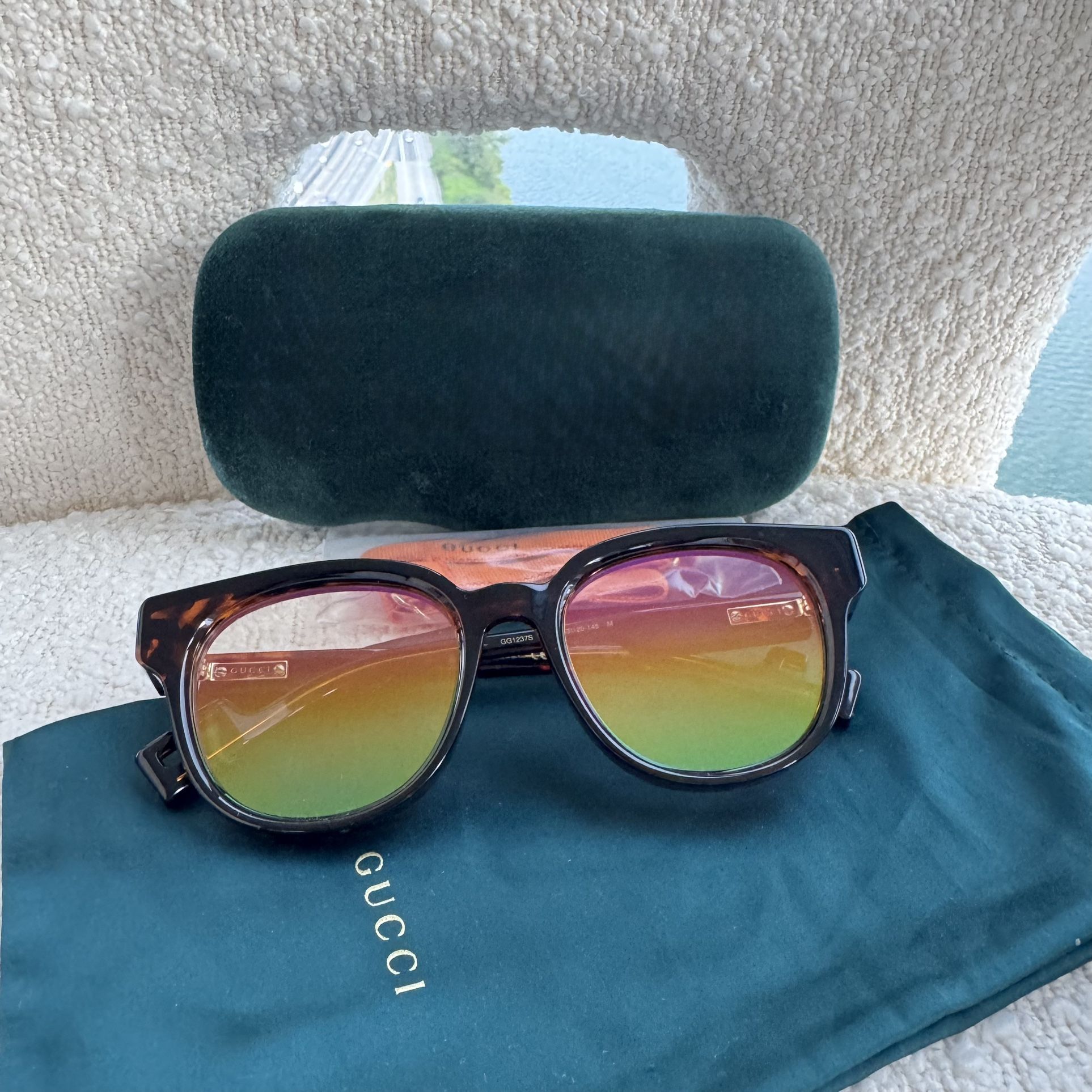 New GUCCI Havana Panthos Sunglasses