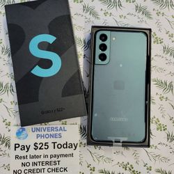 SAMSUNG GALAXY S22 PLUS 5G 128GB UNLOCKED.    FREE SMARTWACH/ HEADPHONES. PAY $1 TODAY  REST IN  PAYMENTS.  NO  CREDIT NEEDED FINANCING 