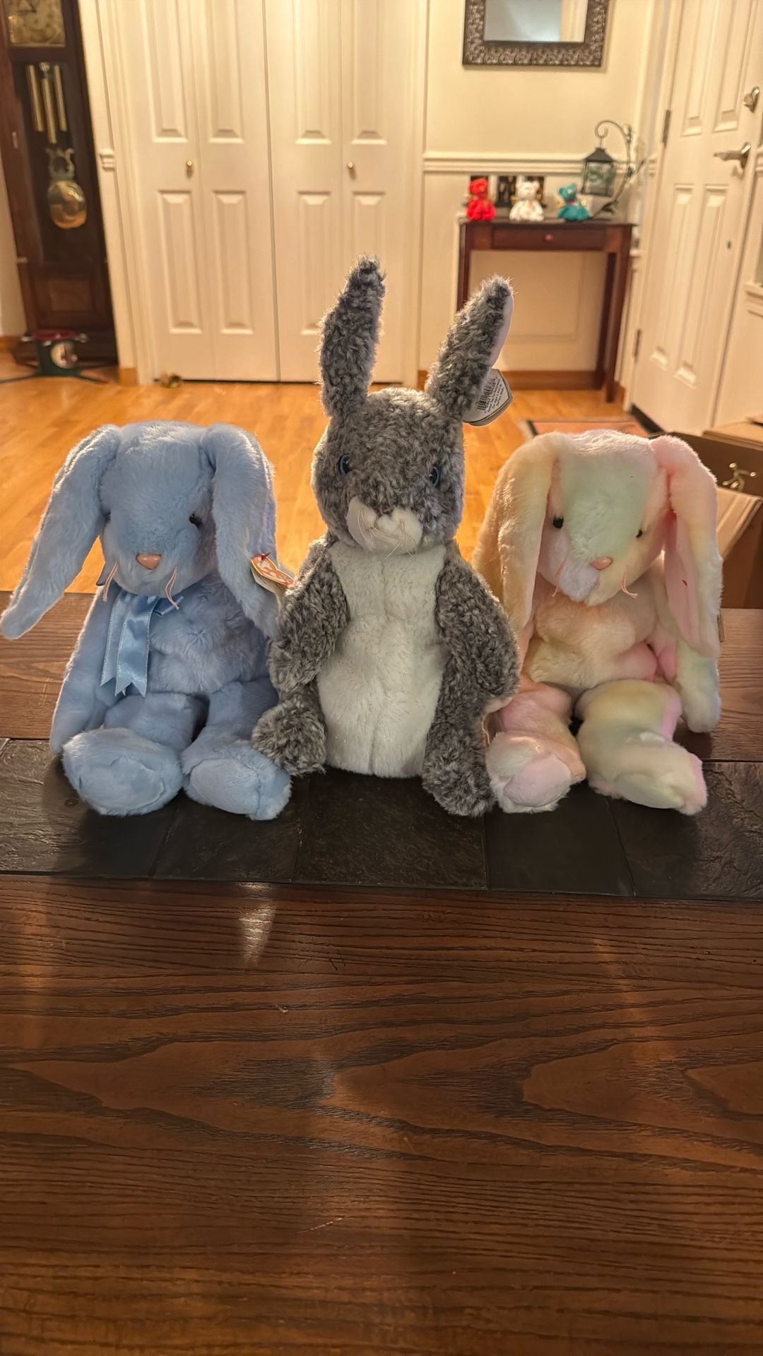 Lot Of 3 Retired TY stuffed Animal Bunnies