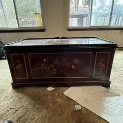 Antique Chest Or Blanket Trunk Or Storage Box