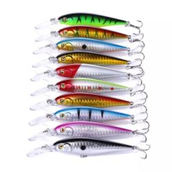 Fishing Lures Minnow Baits 10pack Lot 