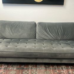 Tufted Grey Couch 
