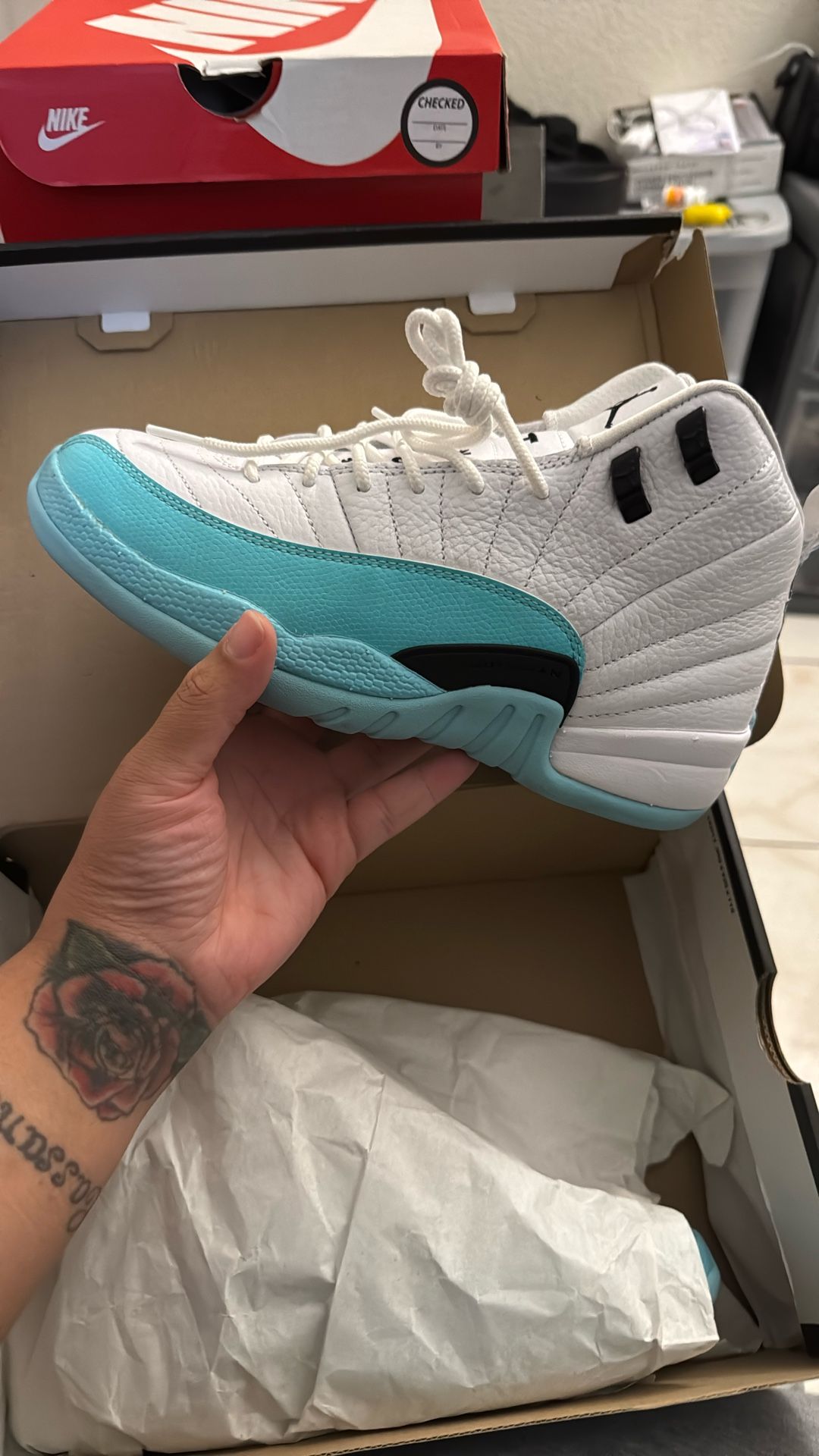 size 7y aqua 12s