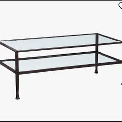 Pottery Barn Glass Coffee Table 