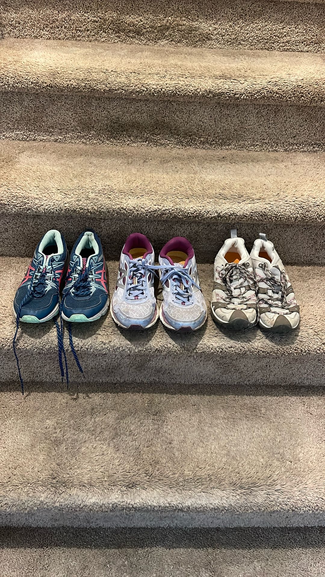 Merrel, New Balance . 3 Pairs Size 8