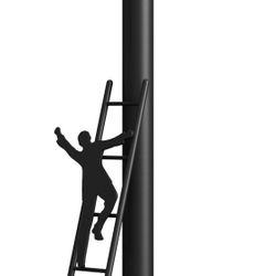 Decorative Paper Towel Holder “Ladder to Success” Metal Black
