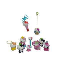Hello Kitty Toys McDonald's, Ornament & Pez - Set Of 10 Toys Vintage 