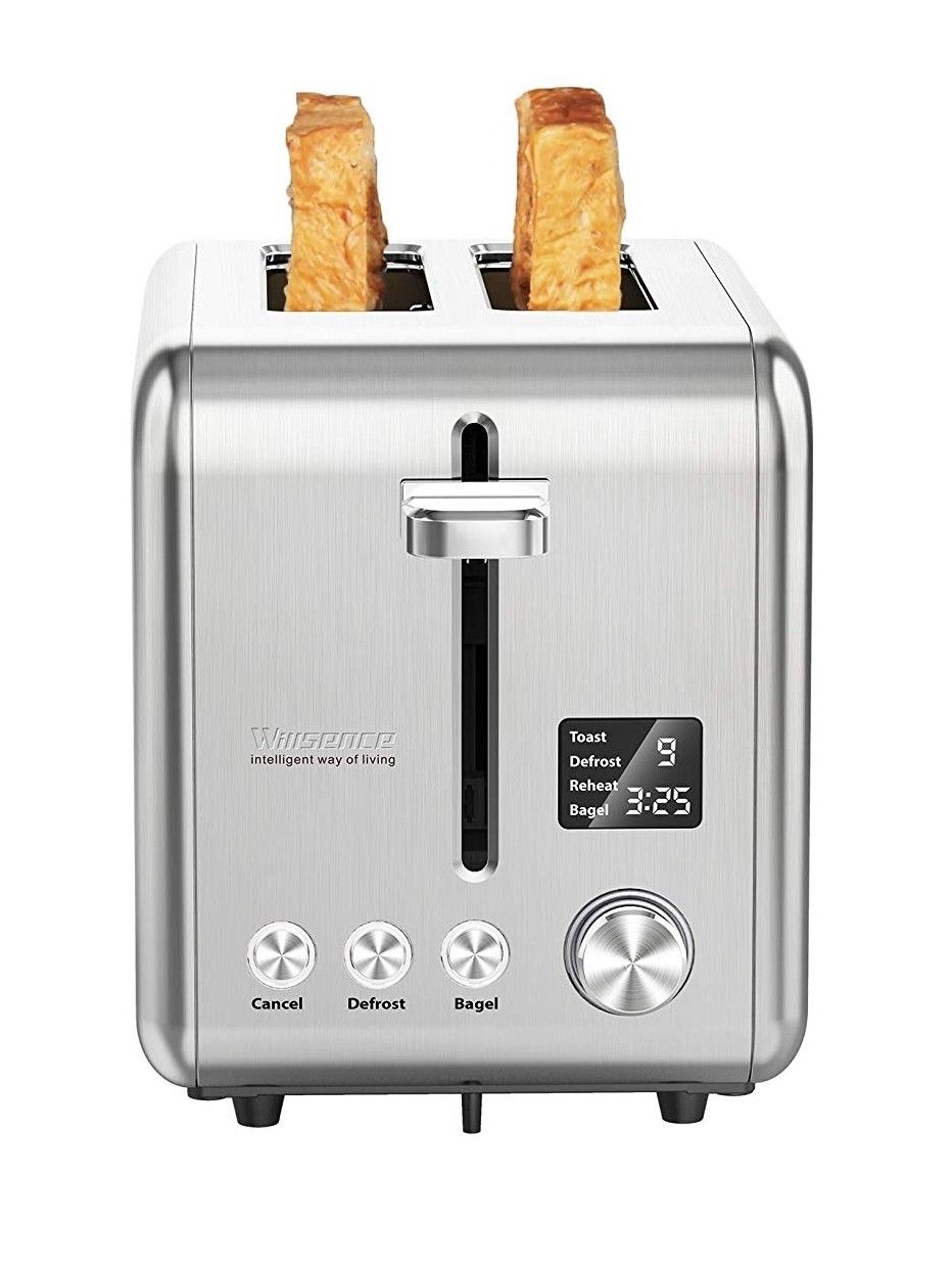 2 Slice Toaster Stainless Steel with Digital LCD Display