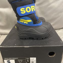 Sorel Snow Commander Winter Boots Child Size 5